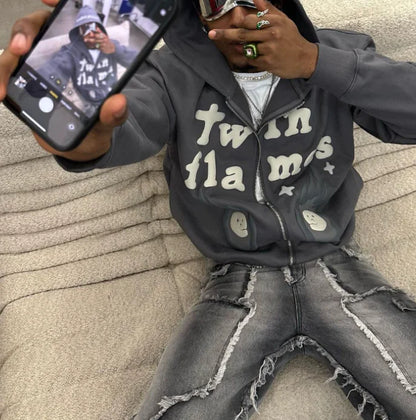 Harajuku Skull 3D Print Oversized Hoodie for Men & Women